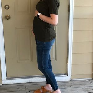 KanCan Distressed bottom Maternity Jeans